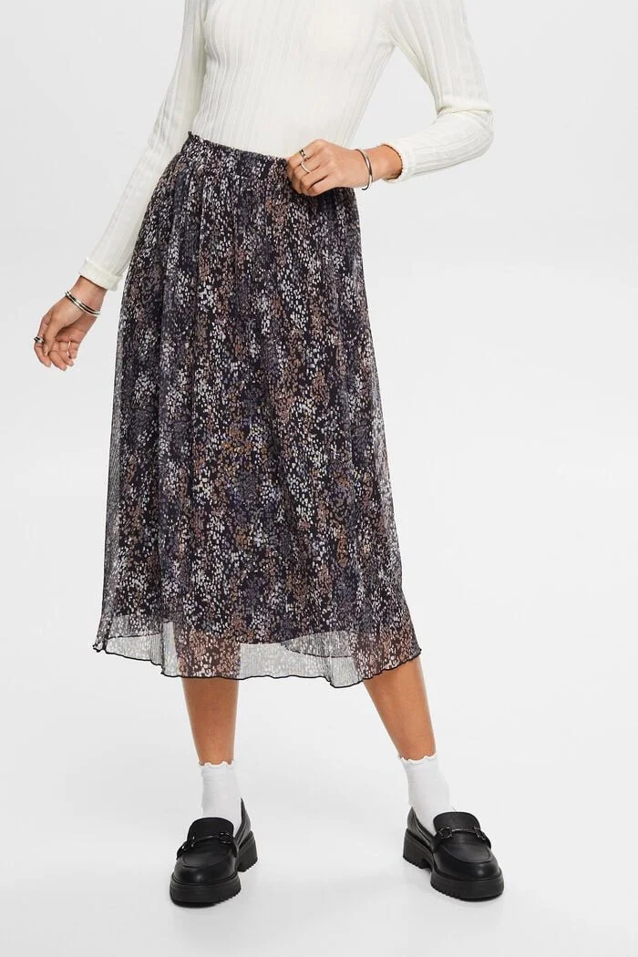 ESPRIT - Midi skirt with plissé pleats ESPRIT - Midi skirt with plissé pleats