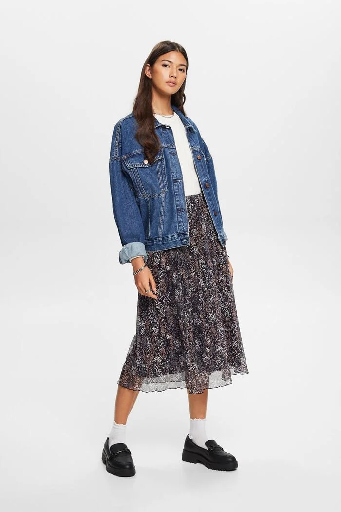 ESPRIT - Midi skirt with plissé pleats ESPRIT - Midi skirt with plissé pleats