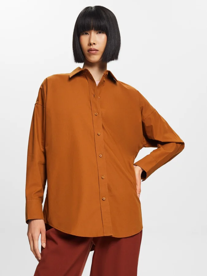 ESPRIT - Cotton-Poplin Shirt 2