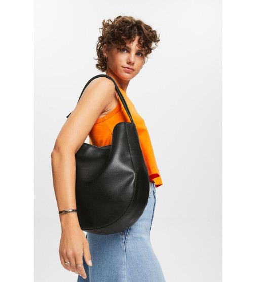 ESPRIT - Recycled: faux leather hobo bag Size One Size