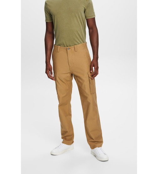ESPRIT - Cargo trousers with turn-up hem at our online shop