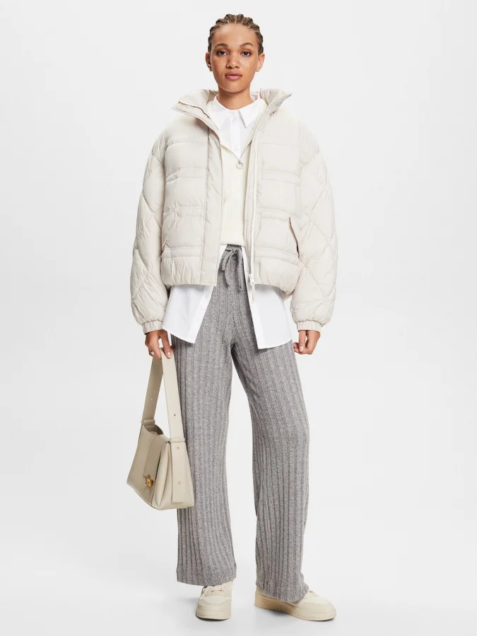 ESPRIT - Brushed Rib-Knit...