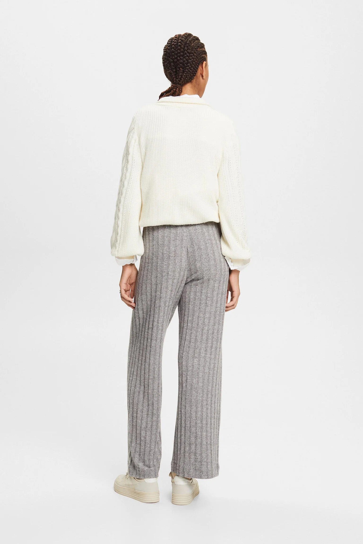 ESPRIT - Brushed Rib-Knit Pants ESPRIT - Brushed Rib-Knit Pants