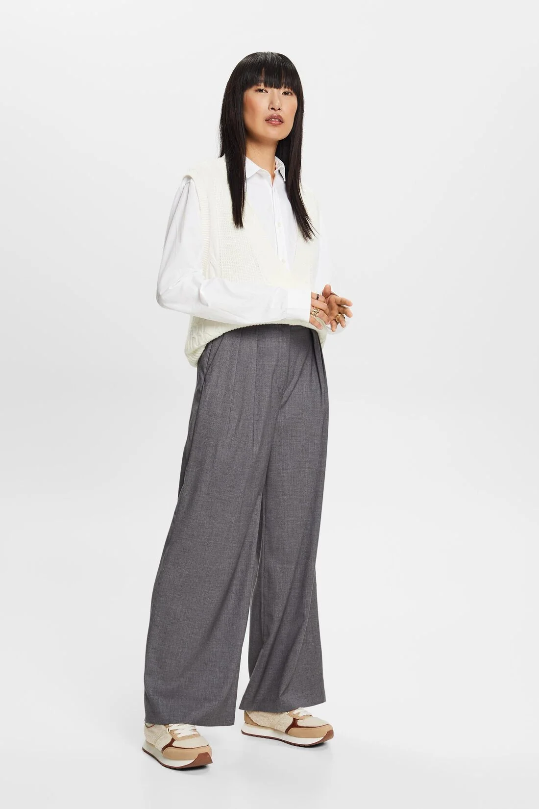 ESPRIT - High Waist Pleated Wide Leg... ESPRIT - High Waist Pleated Wide Leg...