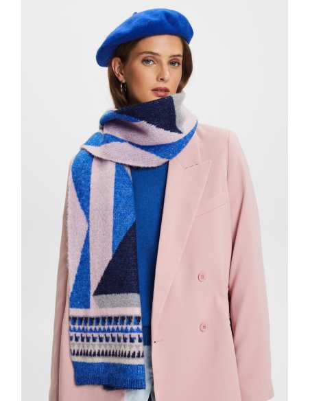 ESPRIT - Patterned Mohair Blend Scarf Size One Size