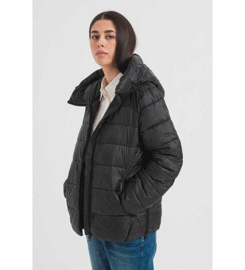 Esprit recycled quilted online coat with a hood