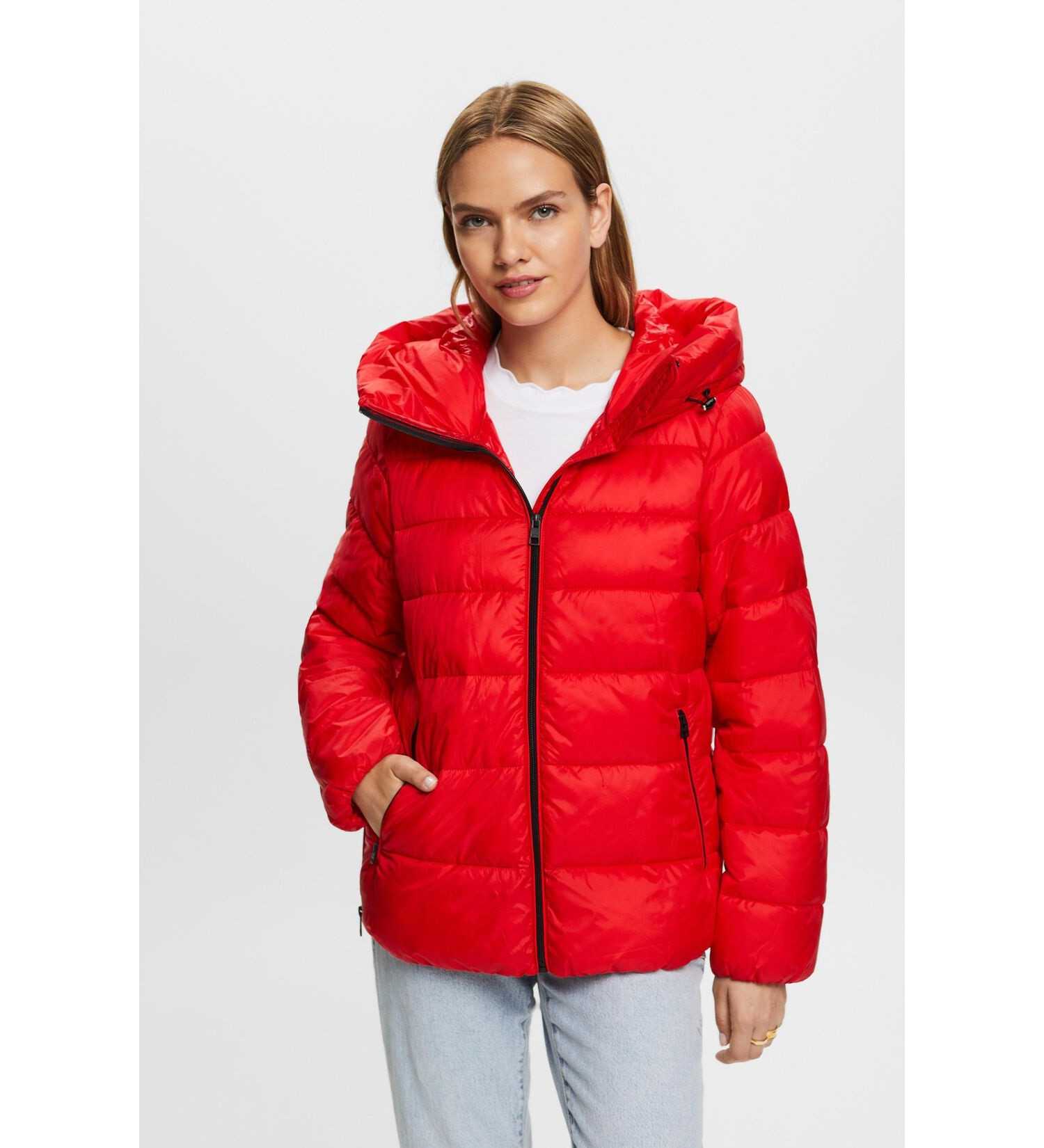 ESPRIT Recycled puffer jacket with a hood ზომა S (პატ.)