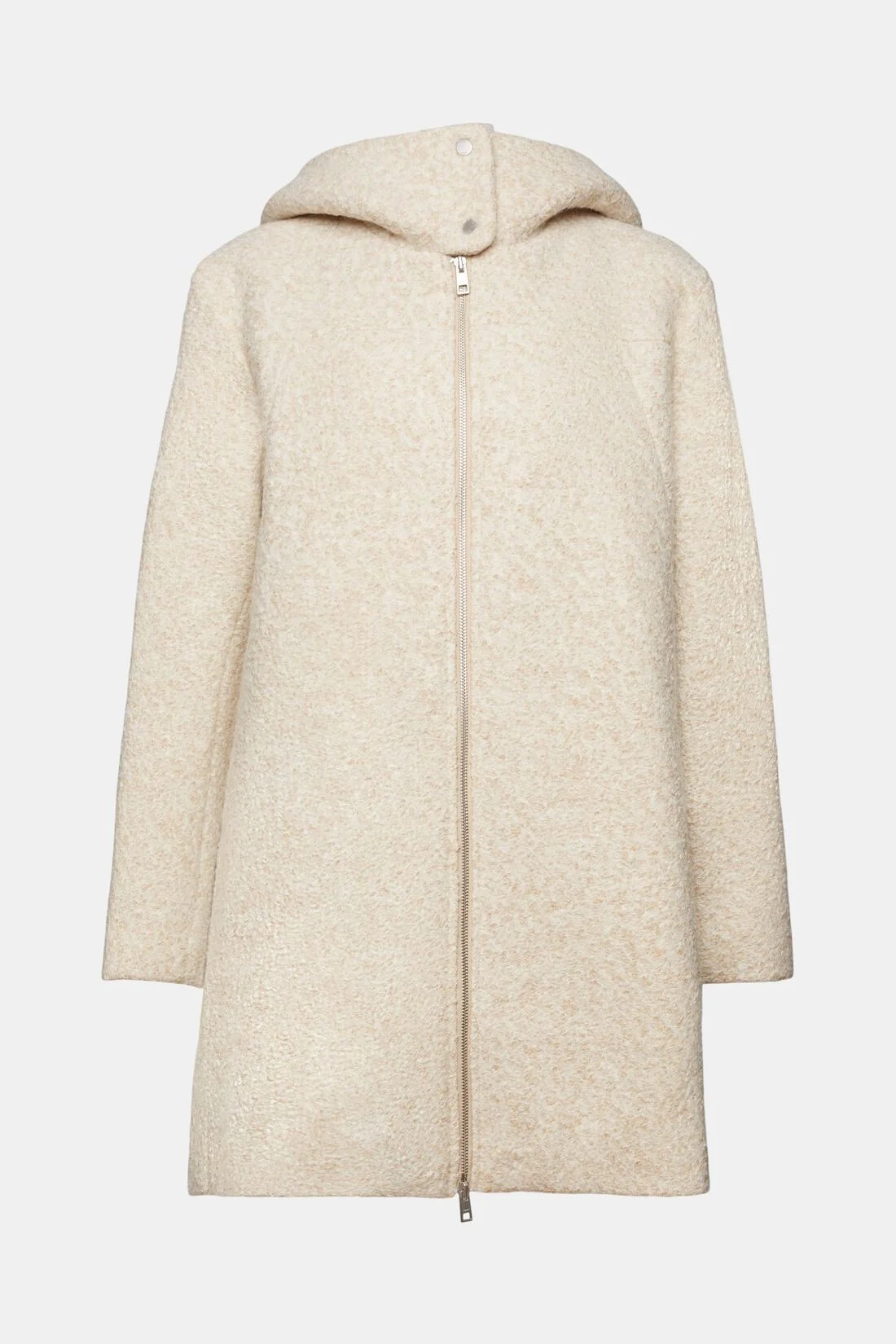 ESPRIT - Hooded Curly Wool-Blend Coat ESPRIT - Hooded Curly Wool-Blend Coat