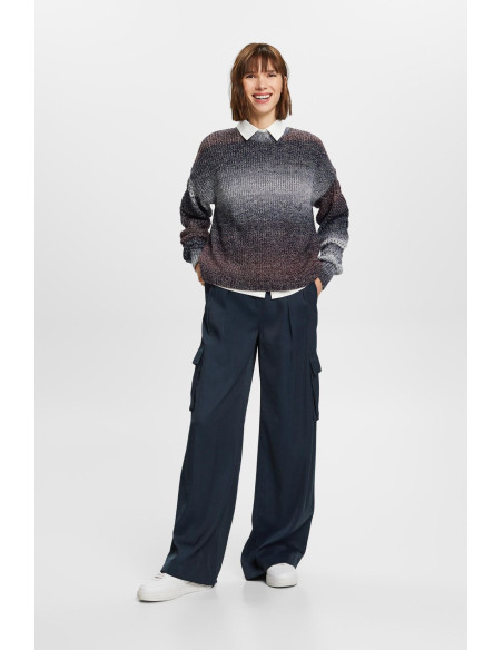 ESPRIT - Gradient Open-Knit Mockneck Sweater Size S