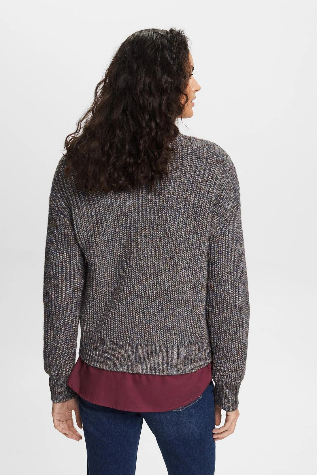 ESPRIT - Multicolor ribbed knit cardigan ESPRIT - Multicolor ribbed knit cardigan