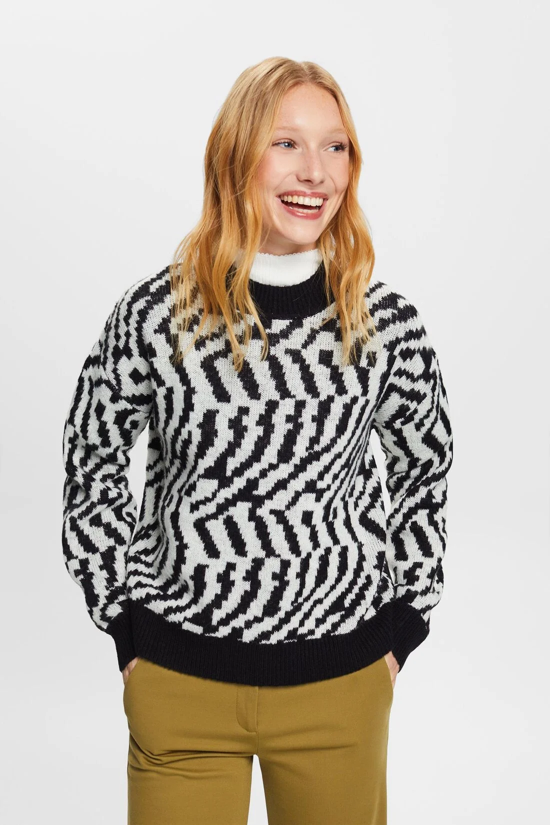 ESPRIT - Abstract jacquard sweater ESPRIT - Abstract jacquard sweater