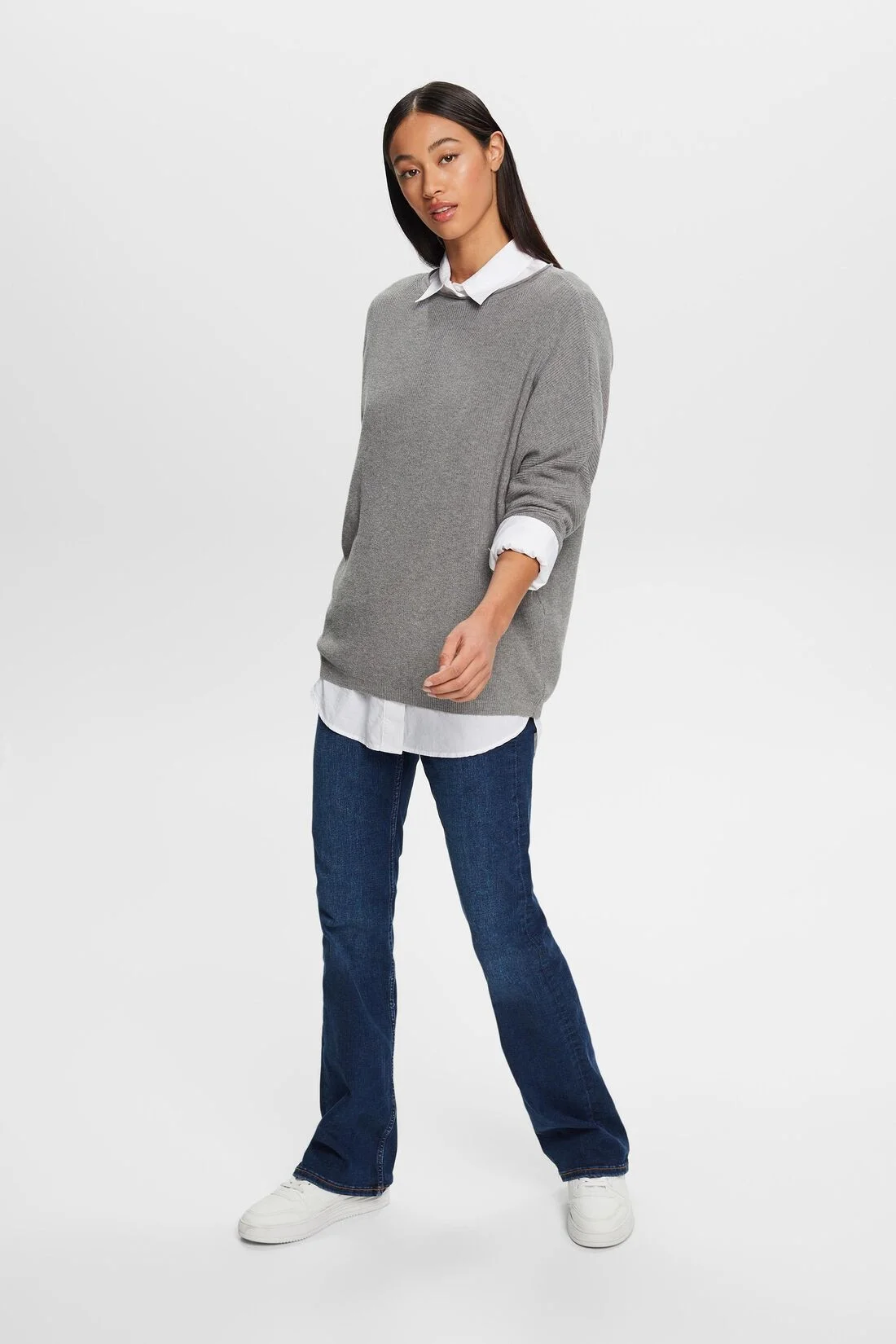 ESPRIT - Batwing Rib-Knit Sweater ESPRIT - Batwing Rib-Knit Sweater