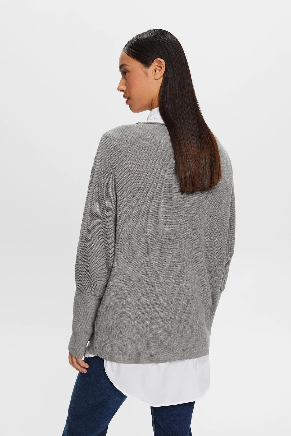 ESPRIT - Batwing Rib-Knit Sweater ESPRIT - Batwing Rib-Knit Sweater