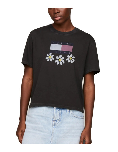 Tommy Jeans TJW BXY DAISY FLAG TEE Size XS