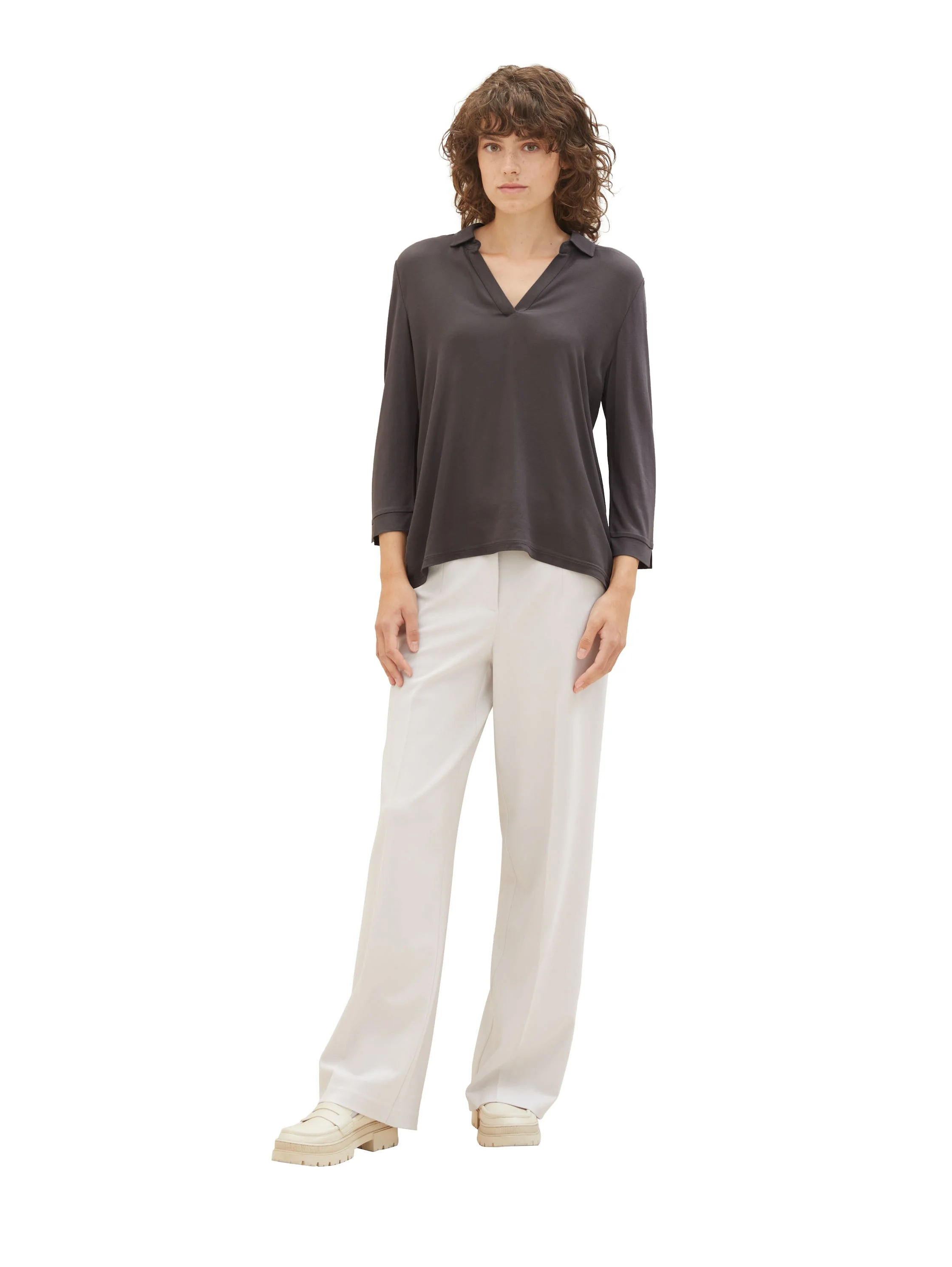 Tom Tailor - T-Shirt Fabric Mix Blouse Tom Tailor - T-Shirt Fabric Mix Blouse