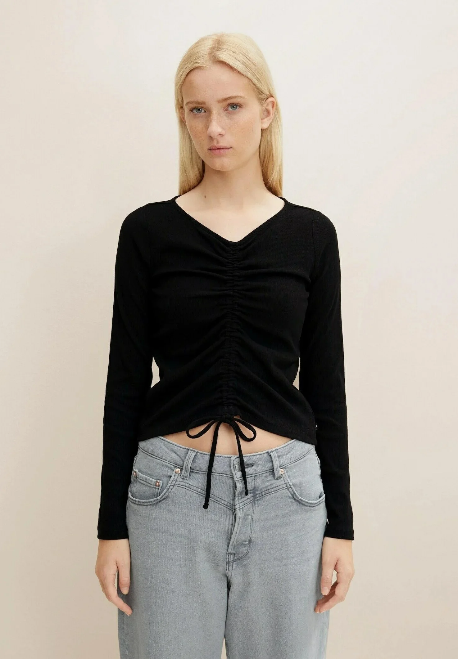 Tom Tailor - Cozy T-Shirt W. Rouching Tom Tailor - Cozy T-Shirt W. Rouching