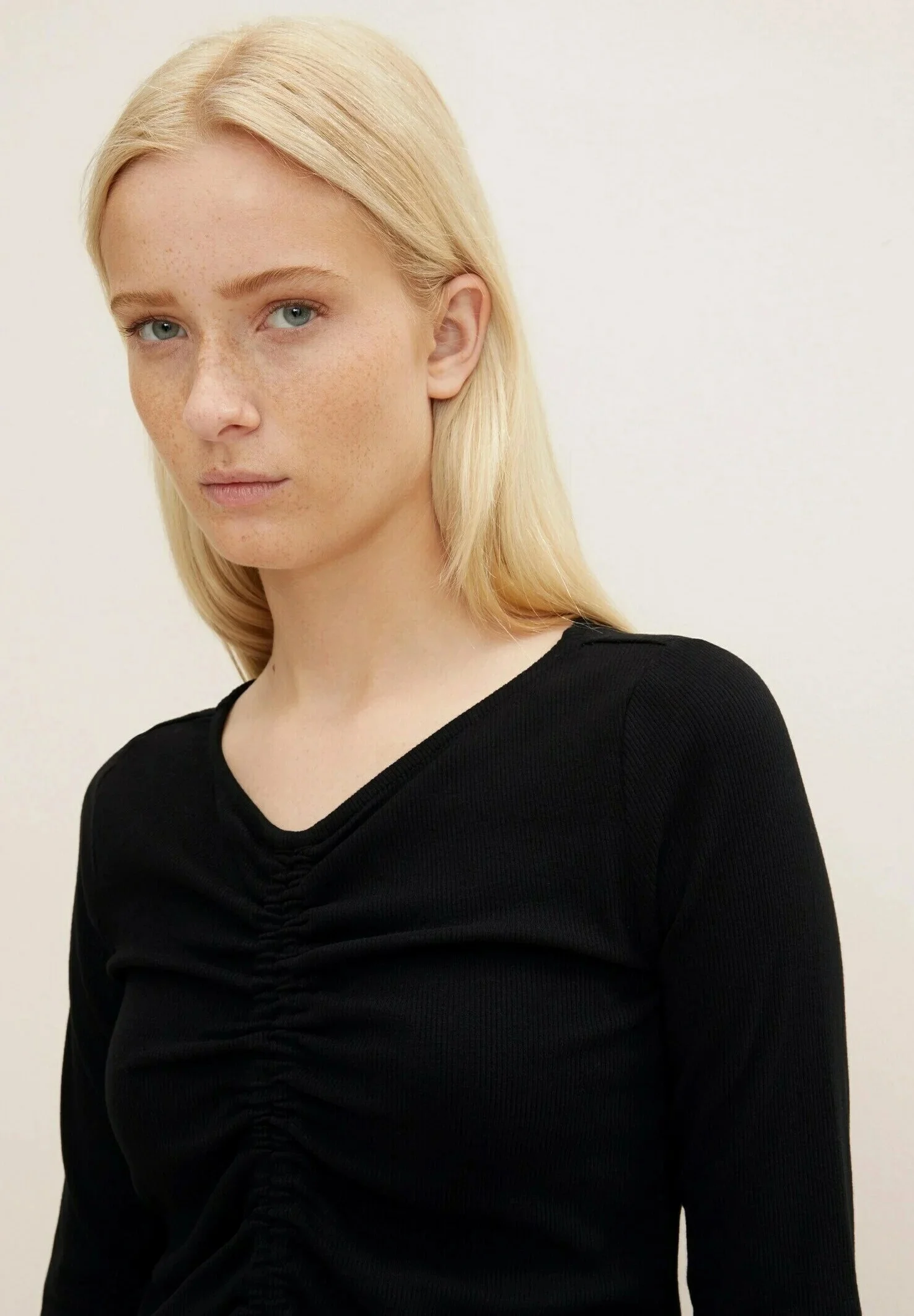 Tom Tailor - Cozy T-Shirt W. Rouching Tom Tailor - Cozy T-Shirt W. Rouching