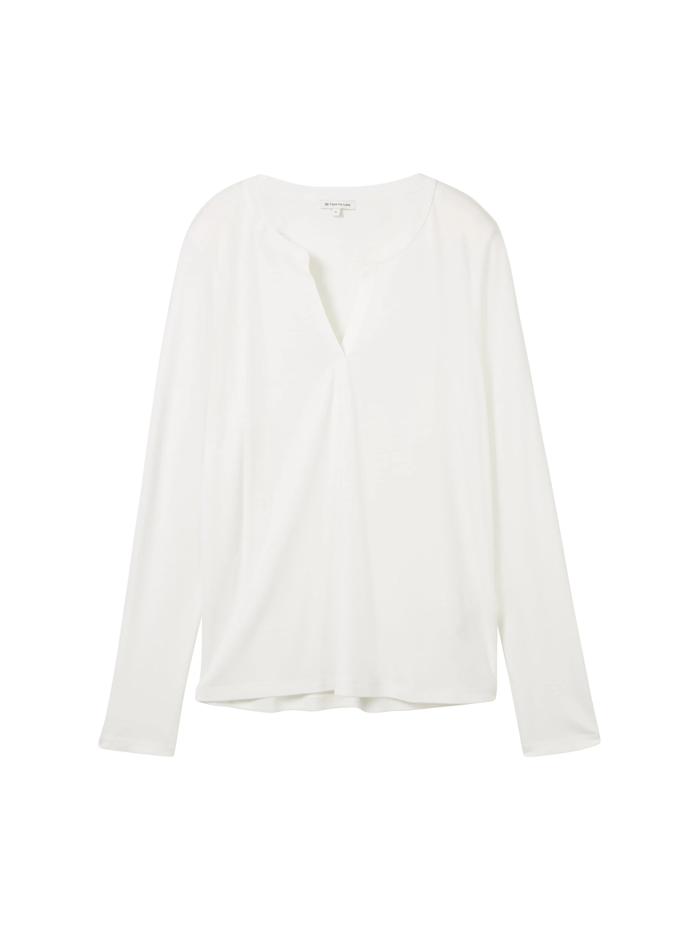 Tom Tailor - T-Shirt Henley Fabric Mix Tom Tailor - T-Shirt Henley Fabric Mix