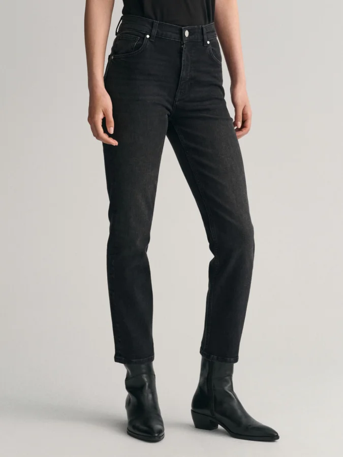 Gant - BLACK CROPPED SLIM...