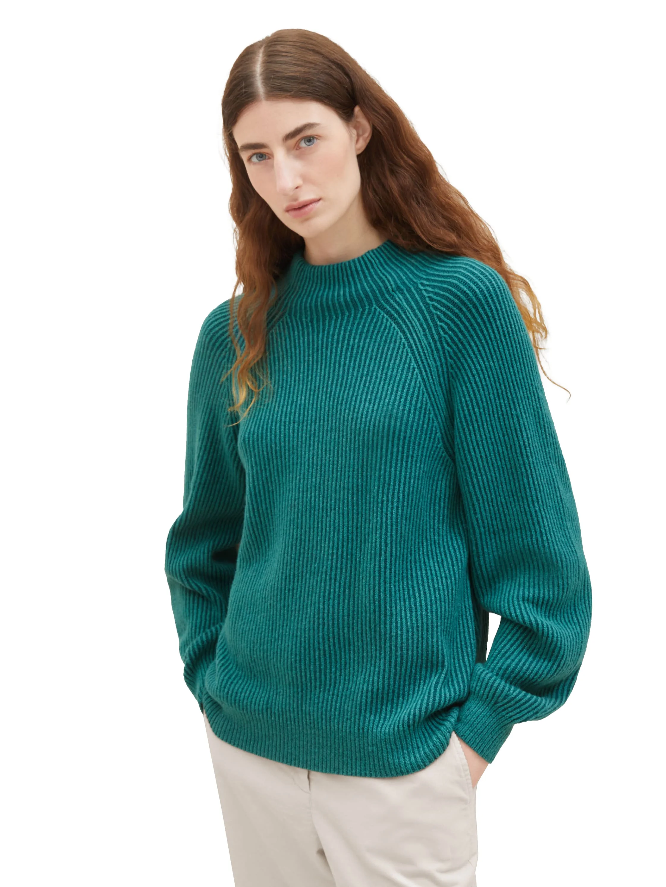 Tom Tailor - Knit Striped Rib Pullover Tom Tailor - Knit Striped Rib Pullover