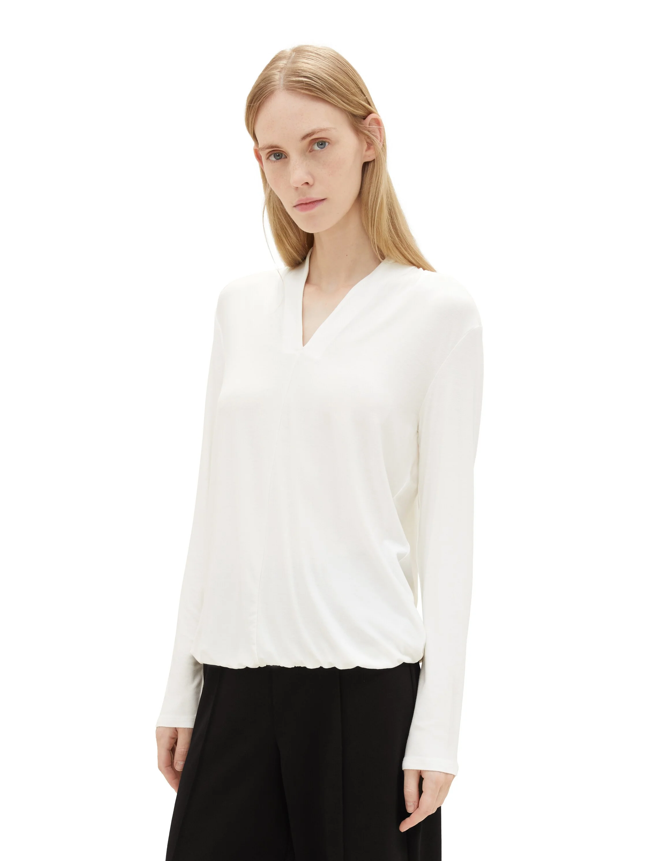 Tom Tailor - T-Shirt Crepe V-Neck Tom Tailor - T-Shirt Crepe V-Neck