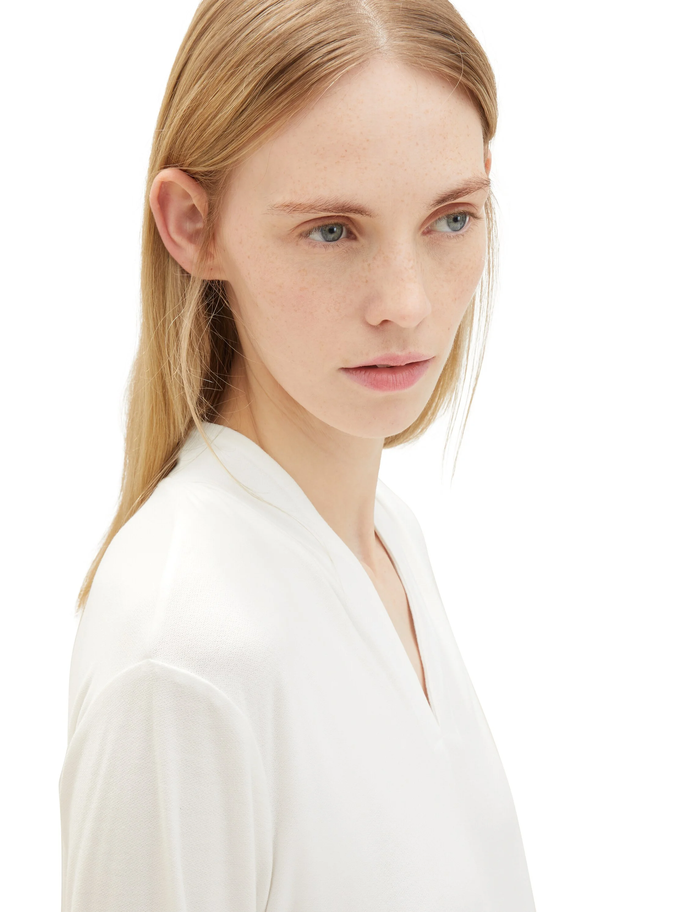 Tom Tailor - T-Shirt Crepe V-Neck Tom Tailor - T-Shirt Crepe V-Neck