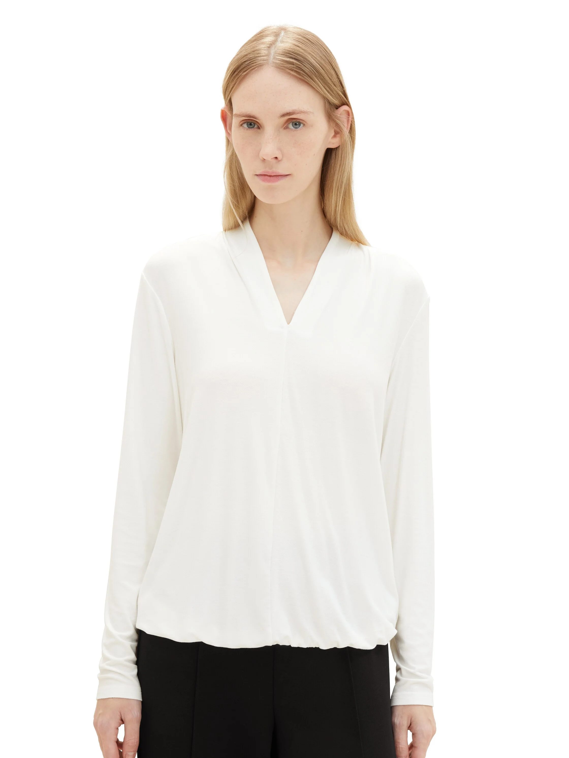 Tom Tailor - T-Shirt Crepe V-Neck Tom Tailor - T-Shirt Crepe V-Neck