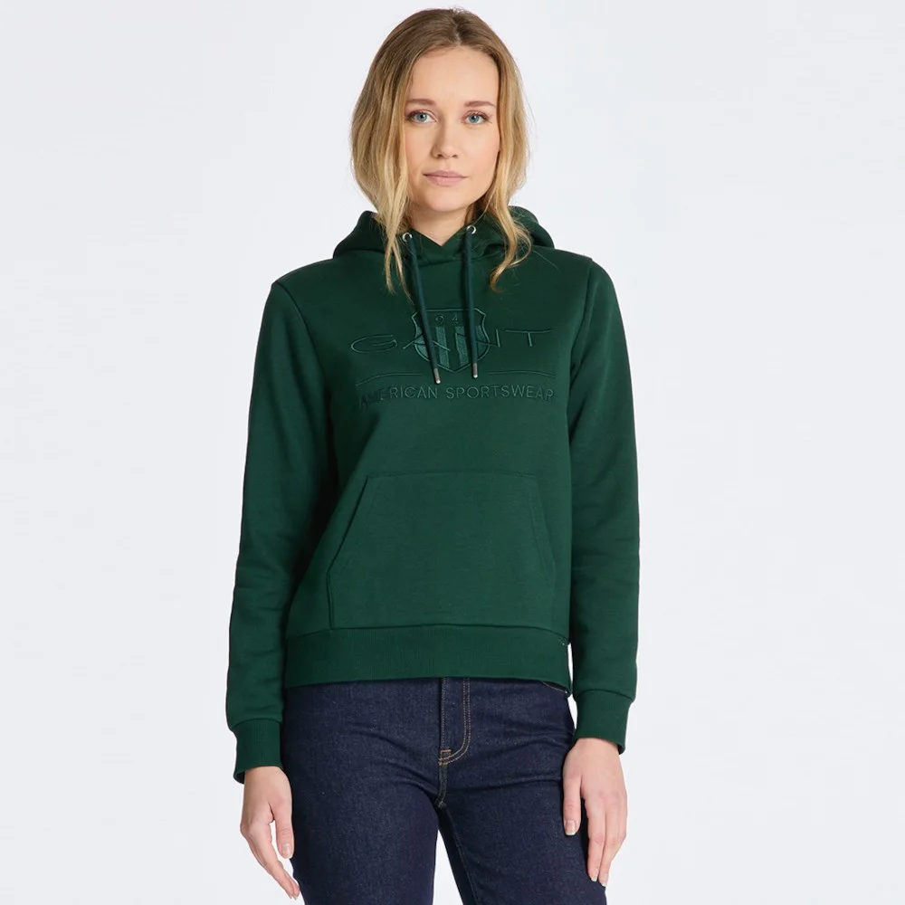 Gant - REG TONAL SHIELD HOODIE Gant - REG TONAL SHIELD HOODIE