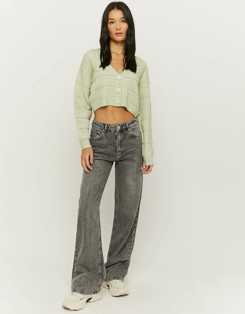 Tally Weijl - KNIT CROPPED CARDIGAN Tally Weijl - KNIT CROPPED CARDIGAN