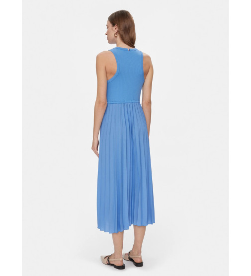 Tommy Hilfiger Rib Tank Pleated Dress Midi Ns Size Xxs 7077