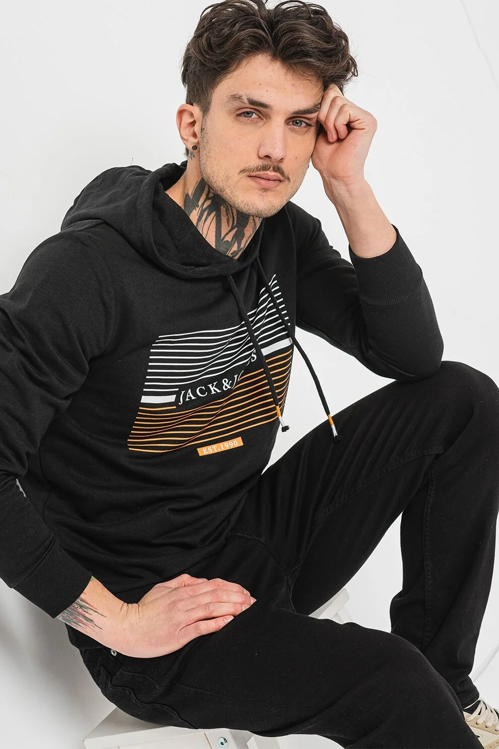 Jack & Jones - JJCYRUS SWEAT HOOD Jack & Jones - JJCYRUS SWEAT HOOD