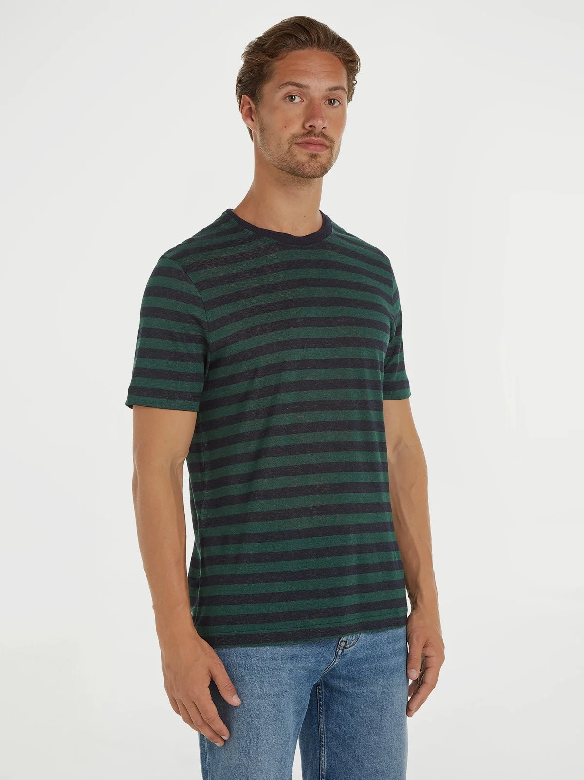 Tommy Hilfiger - DC STRIPE LINEN TEE Tommy Hilfiger - DC STRIPE LINEN TEE