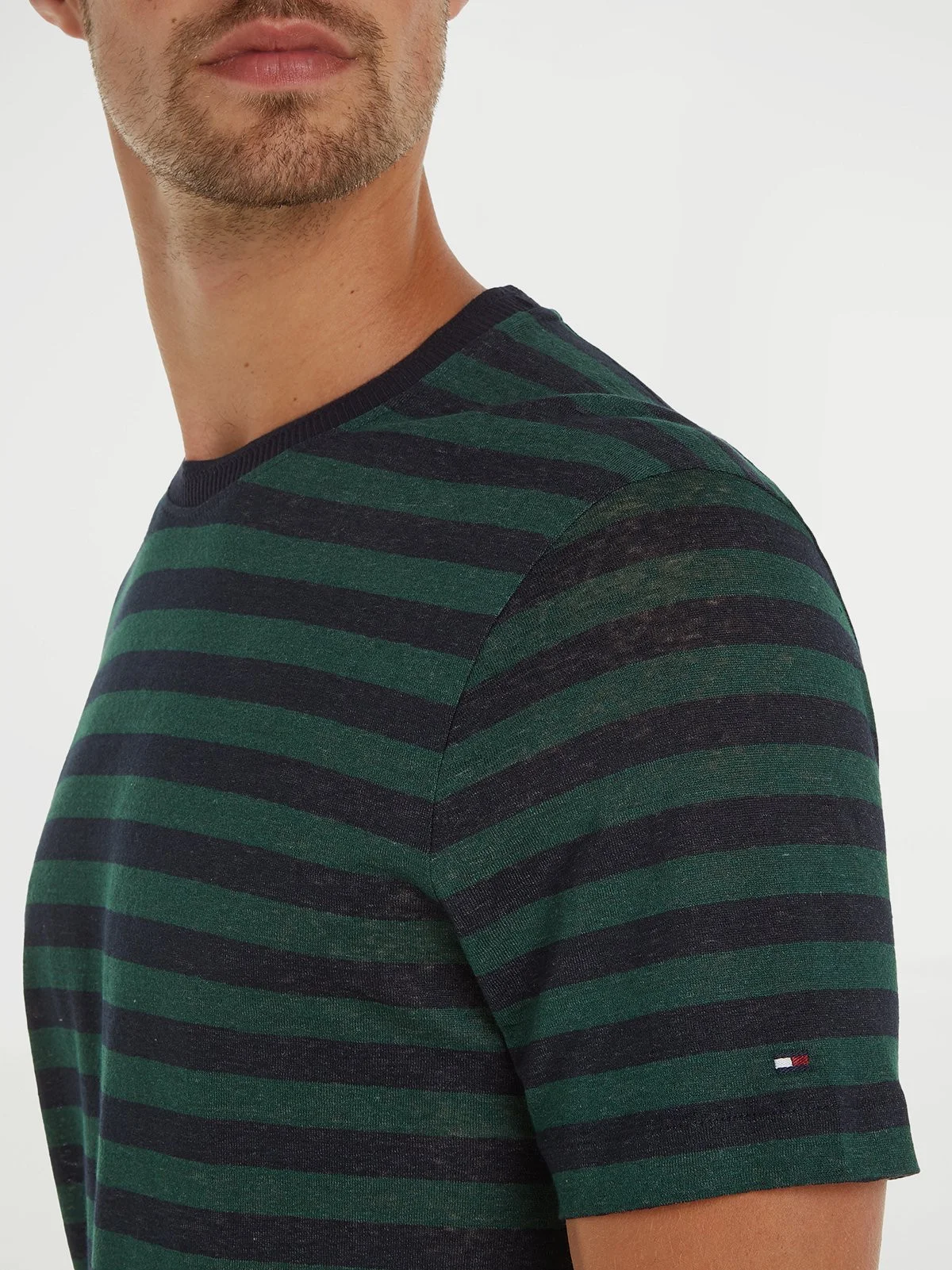 Tommy Hilfiger - DC STRIPE LINEN TEE Tommy Hilfiger - DC STRIPE LINEN TEE