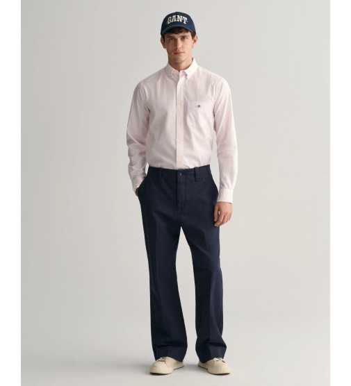 Camisa GANT Poplin Hombre Corte Normal, Bolsillo Pecho