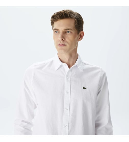 Lacoste - Lacoste Men's Slim Fit White Shirt Size M/L