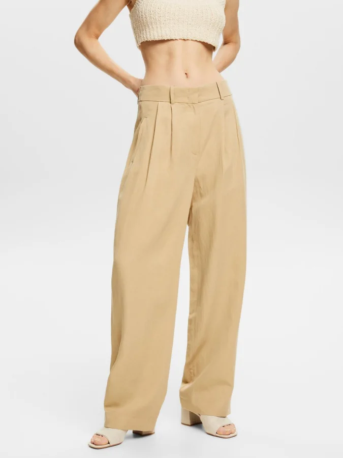 ESPRIT - Twill Wide Leg Pants
