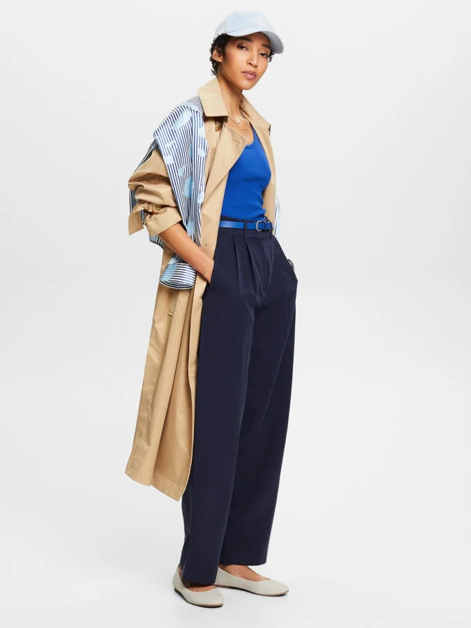 ESPRIT - Twill Wide Leg Pants 2