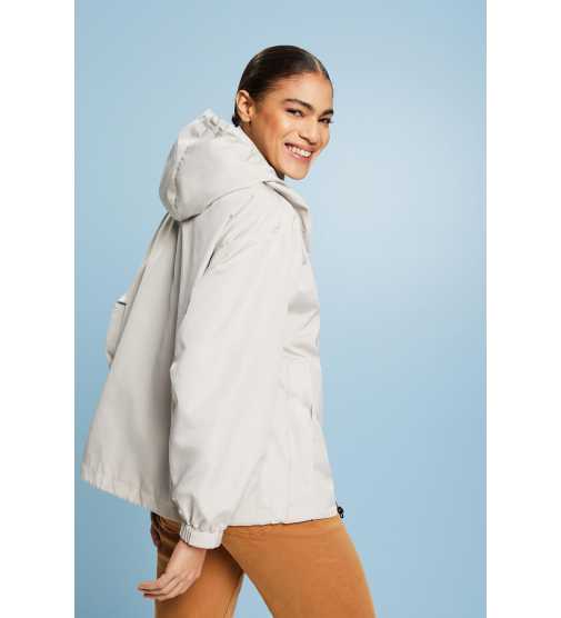 ESPRIT Detachable Hood Rain Jacket Size S