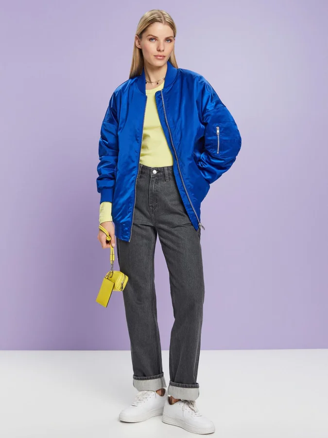 ESPRIT - Satin Bomber Jacket 2