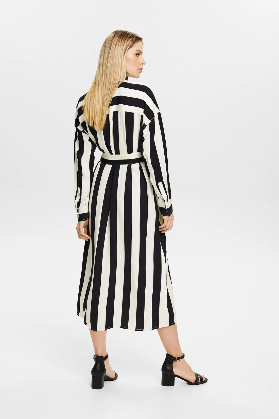 ESPRIT - Striped Belted Shirt Dress ESPRIT - Striped Belted Shirt Dress