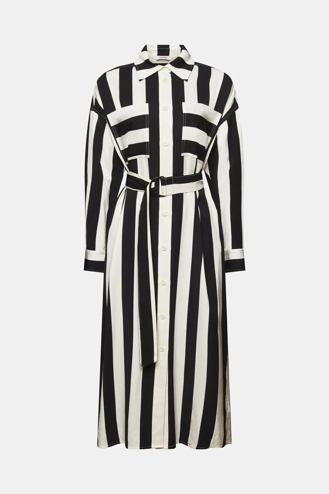 ESPRIT - Striped Belted Shirt Dress ESPRIT - Striped Belted Shirt Dress
