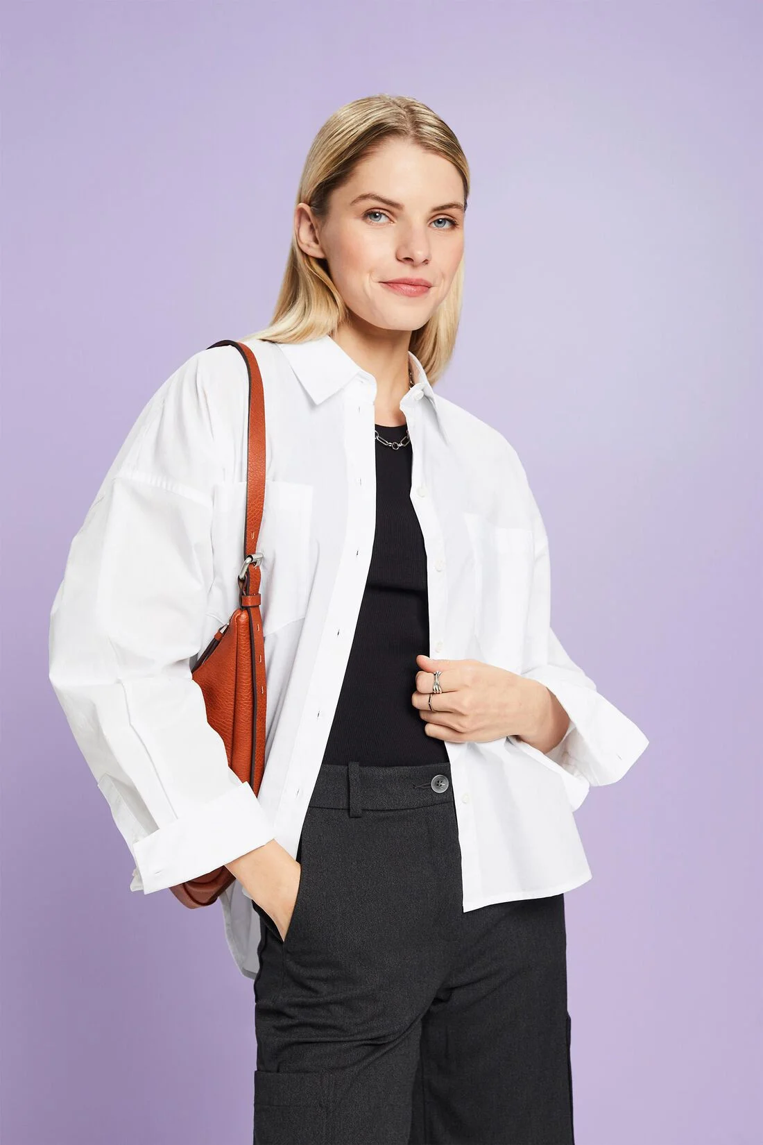 ESPRIT - Cotton-Poplin Button-Down Shirt ESPRIT - Cotton-Poplin Button-Down Shirt