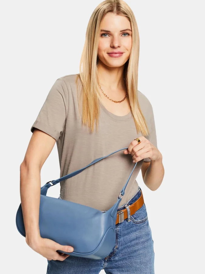 ESPRIT - Scoop Neck Slub...