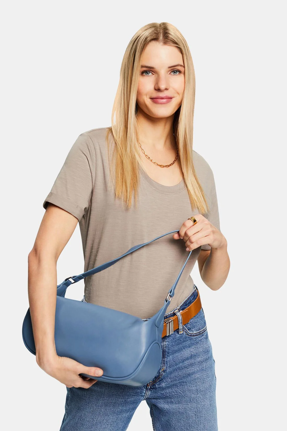 ESPRIT - Scoop Neck Slub T-Shirt ESPRIT - Scoop Neck Slub T-Shirt