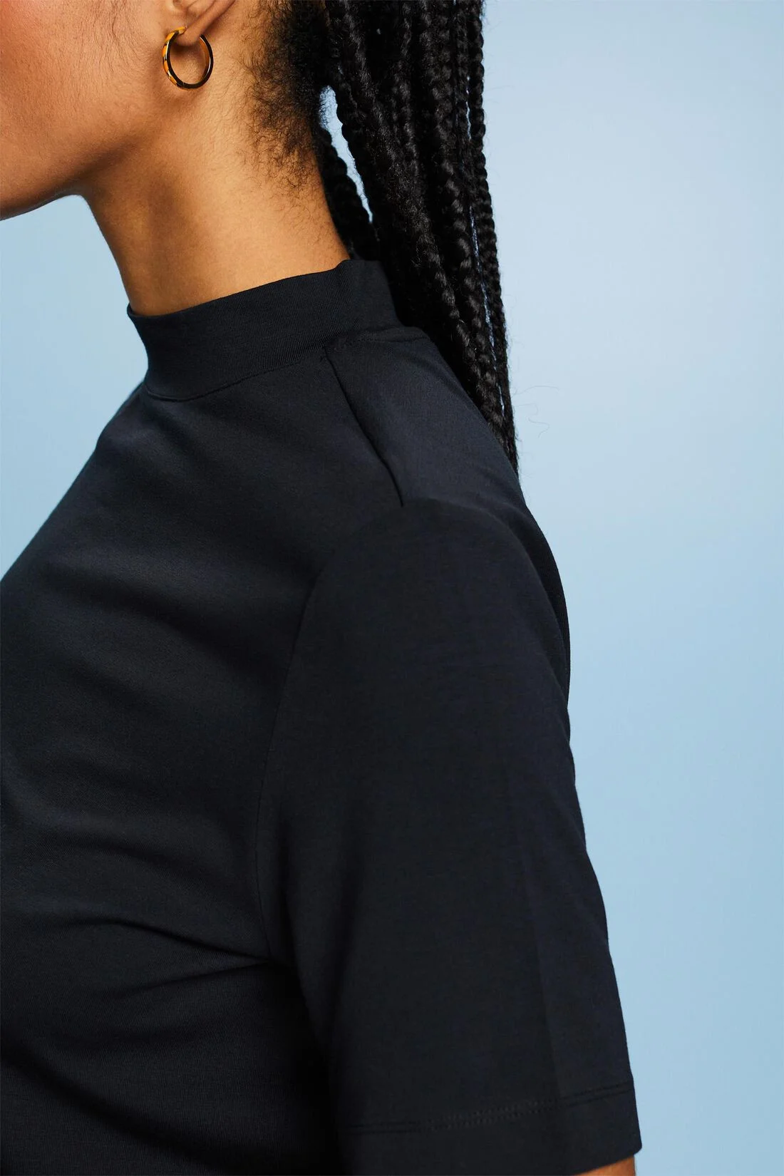 ESPRIT - Mock Neck Jersey T-Shirt ESPRIT - Mock Neck Jersey T-Shirt