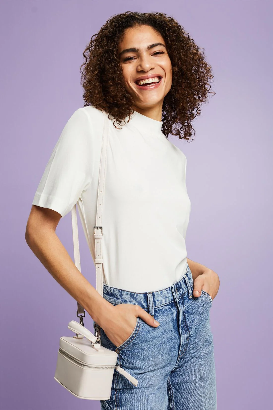 ESPRIT - Mock Neck Jersey T-Shirt ESPRIT - Mock Neck Jersey T-Shirt