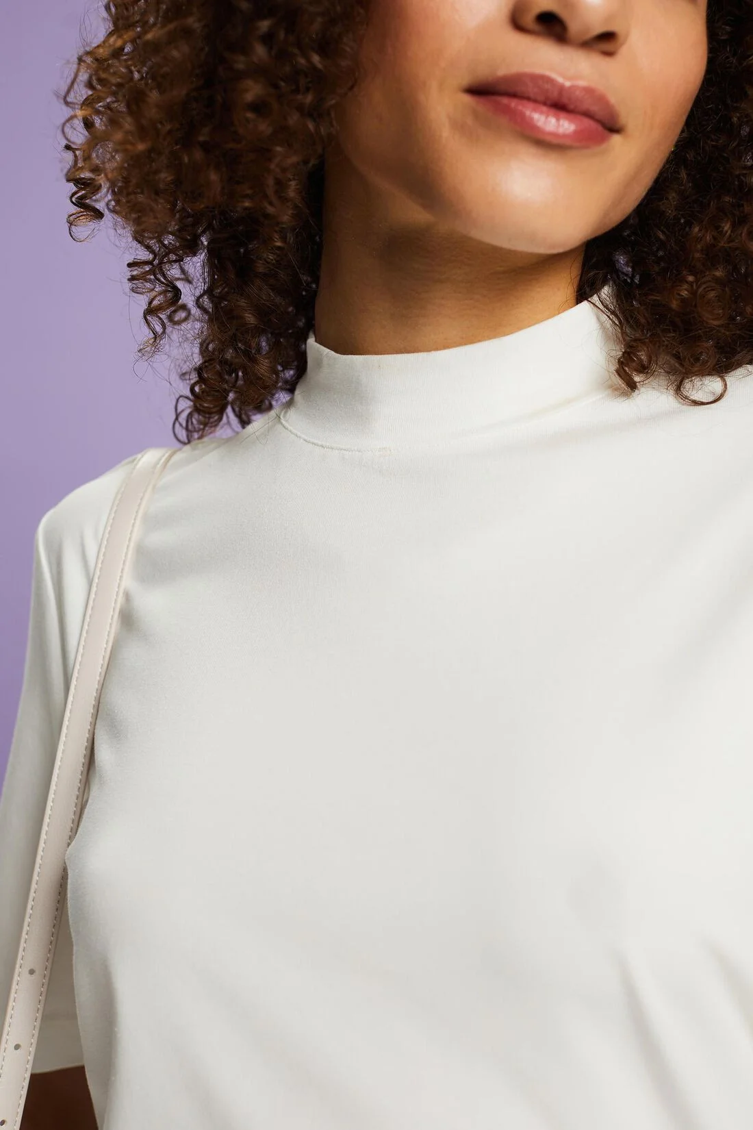 ESPRIT - Mock Neck Jersey T-Shirt ESPRIT - Mock Neck Jersey T-Shirt