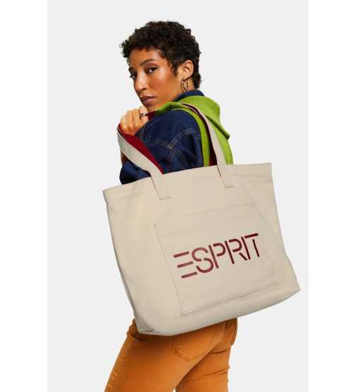 ESPRIT Logo Canvas Tote Bag Size One Size