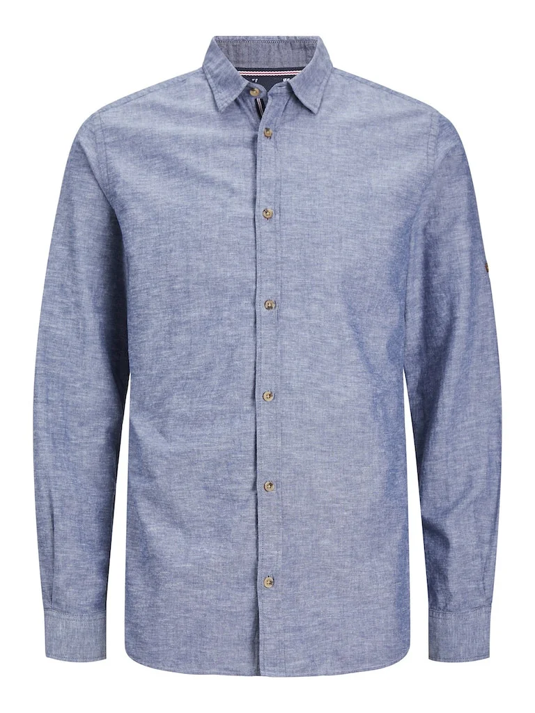 Jack & Jones - JJLINEN DETAIL SHIRT LS Jack & Jones - JJLINEN DETAIL SHIRT LS