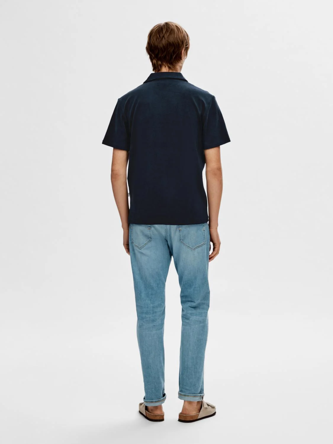 SELECTED MEN - SLHTALON TOWEL SS POLO SELECTED MEN - SLHTALON TOWEL SS POLO